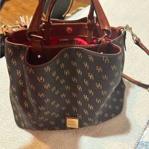 Dooney & Bourke Brown Monogram Shoulder Bag